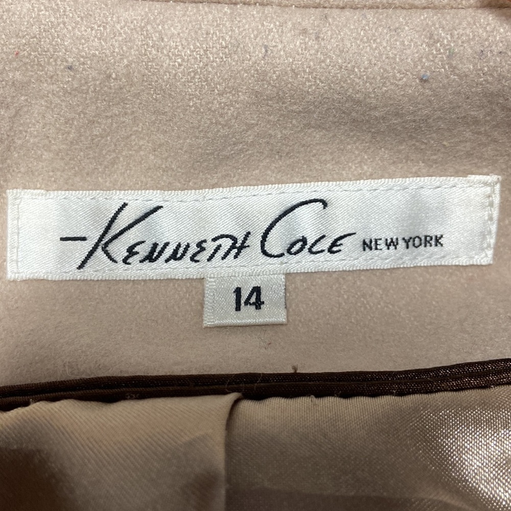 Kenneth Cole New York Wool Belted Zip Up & Down Snap Zip Full Length Trench Coat - Picture 6 of 16